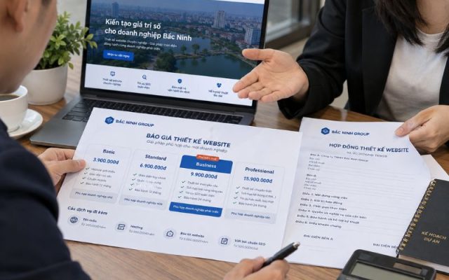 Tư vấn bảng giá và hợp đồng thiết kế website Bắc Ninh Group