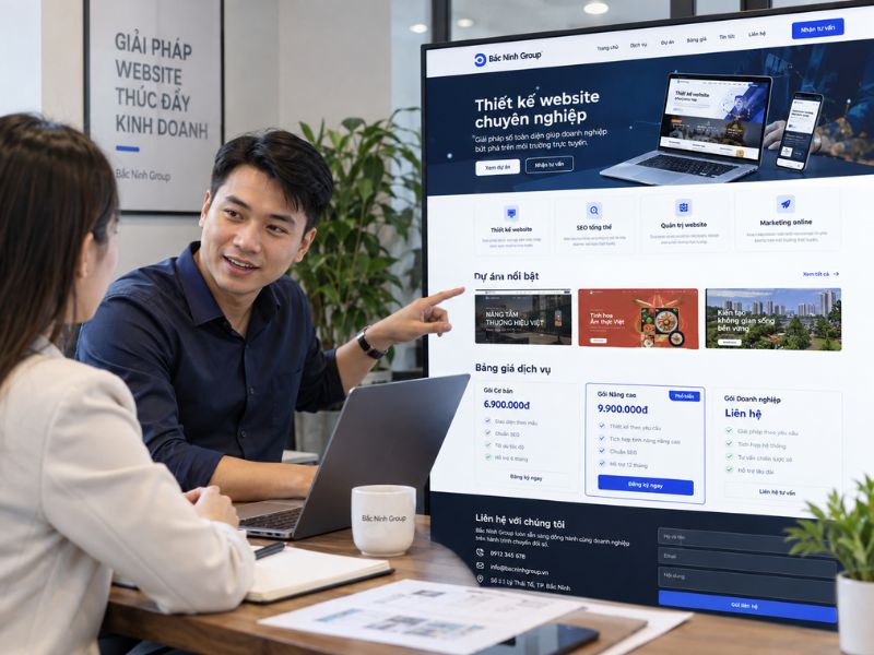 Giới thiệu giải pháp thiết kế website chuyên nghiệp của Bắc Ninh Group Sao chép