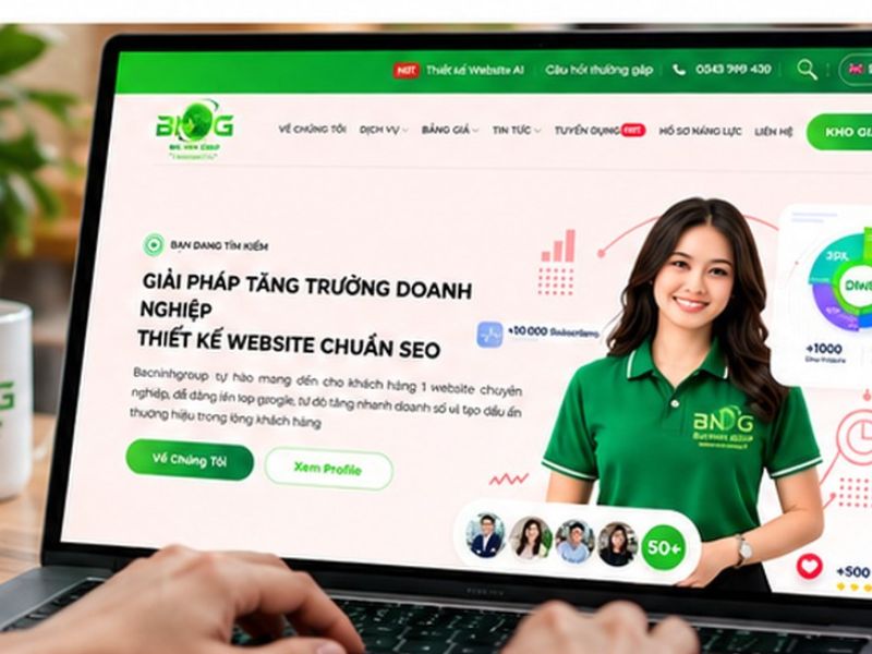 Thiết kế website hỗ trợ chuyển đổi số doanh nghiệp Bắc Ninh